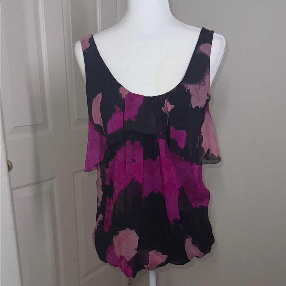 Diane Von Furstenberg silk bubble Tank Top